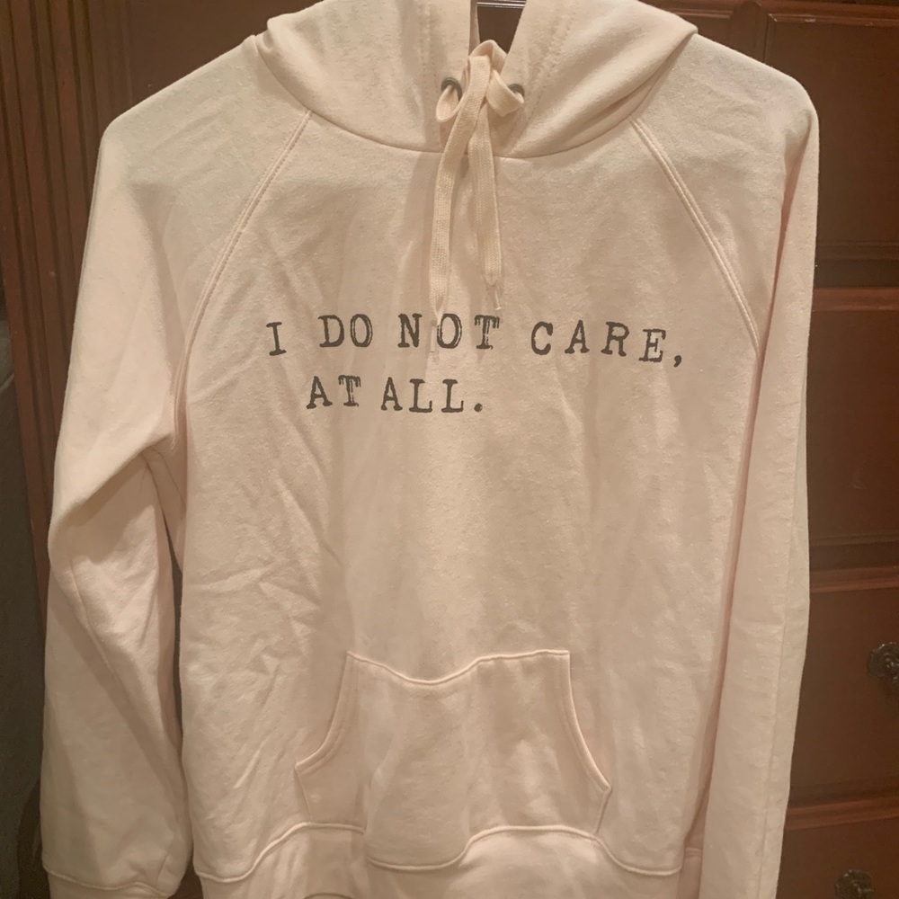 ‘i do not care at all’ graphic sweater